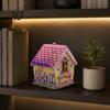 Artigianato da scrivania fatto a mano Kit Pittura con strass Casa di Natale 3D, Set Artigianale Fai da te Capanna Girasole in Legno, Ornamento Artistico Artigianale per Decorazione