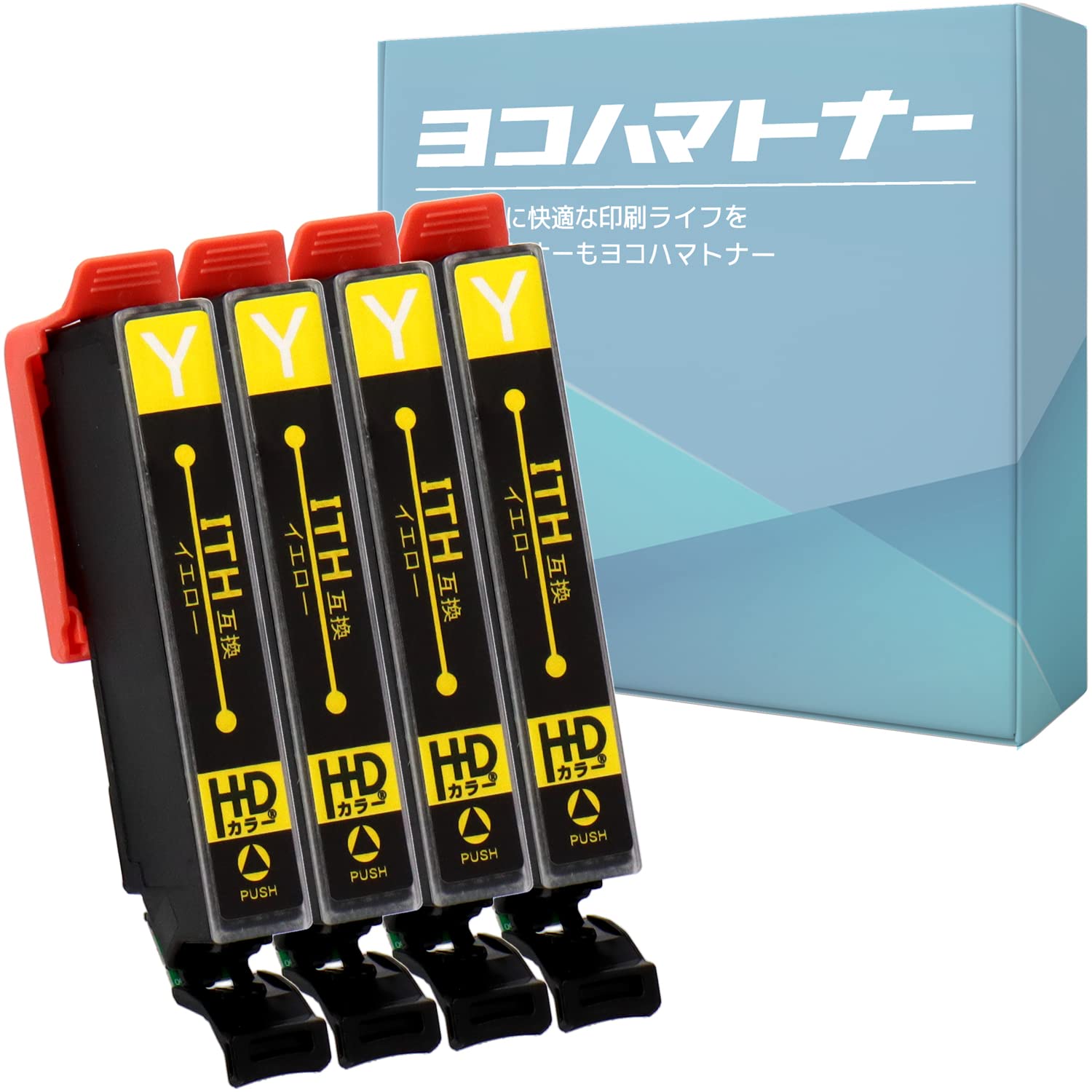 

ITH compatible for Epson Ginkgo compatible Yellow Set of 4 Compatible ink cartridges Supervised by Japanese engineers Equipped with an IC chip to жовтий
