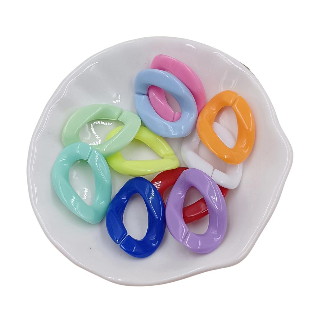 25 ks/balení 17*23 mm barevné makronky s twisty, korálky, spona pro diy módní náhrdelník, telefon, tašku, řetízek, výrobu šperků, dekorativní doplňky