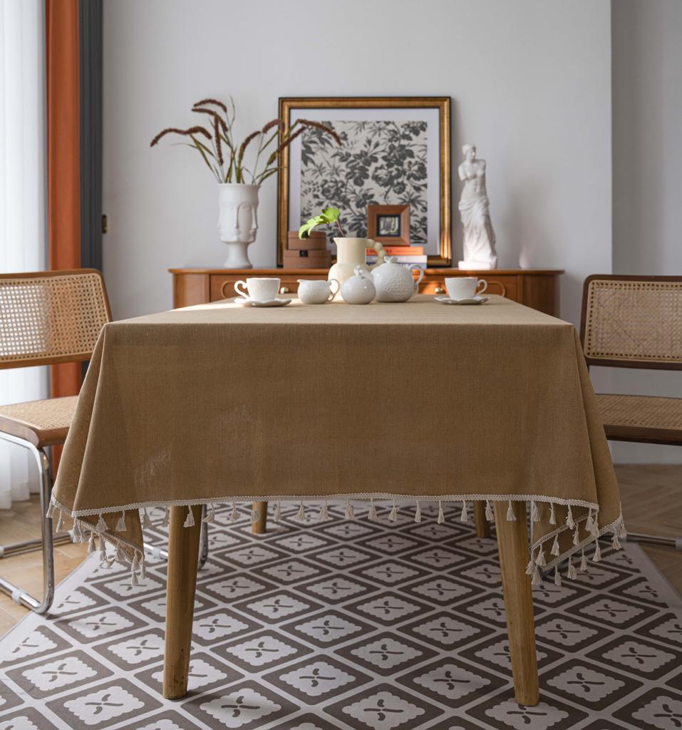 Cloth Dad Solid Color Cotton And Linen Wind Flow Su Tablecloth Household Rectangular Dining Table Cloth Coffee Table Cloth Direct Supply
