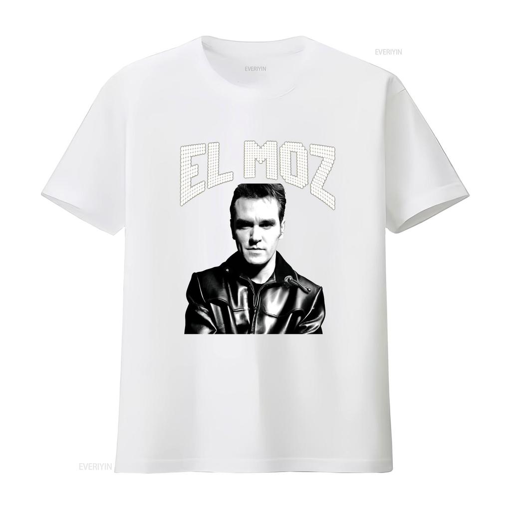 El Moz Morrissey The Smiths Jersey  T Shirt vintage Washed Versatile streetwear Unisex Breathable Slightly fashion