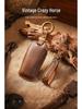 Handmade Retro Leather Key Cover for Volkswagen CC and Magotan