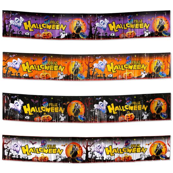Halloween Banner Horror Party Decor Yard Sign Scary Background Cloth