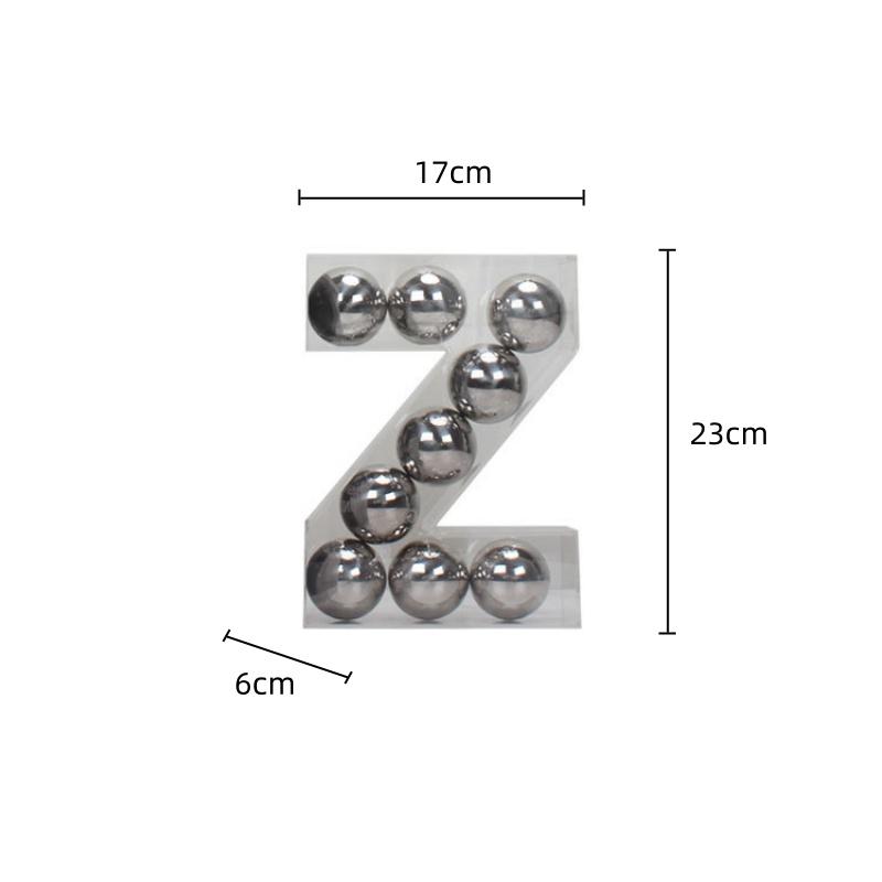 

Creative Clear Acrylic Alphabet Ornament Geometric Golden Ball Hollow Letter Decorative Figurines Home Decoration Accessories