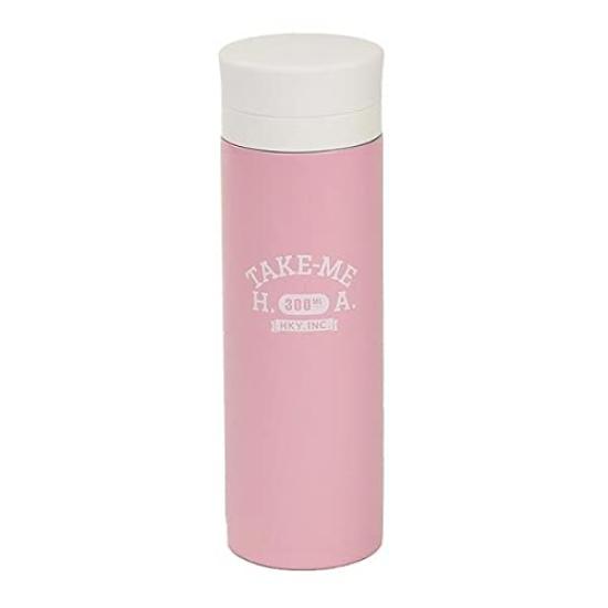 Tatsumiya Lightweight Stainless Steel Mug 36626 Bottle, 300ml, Pink, TAKE-ME