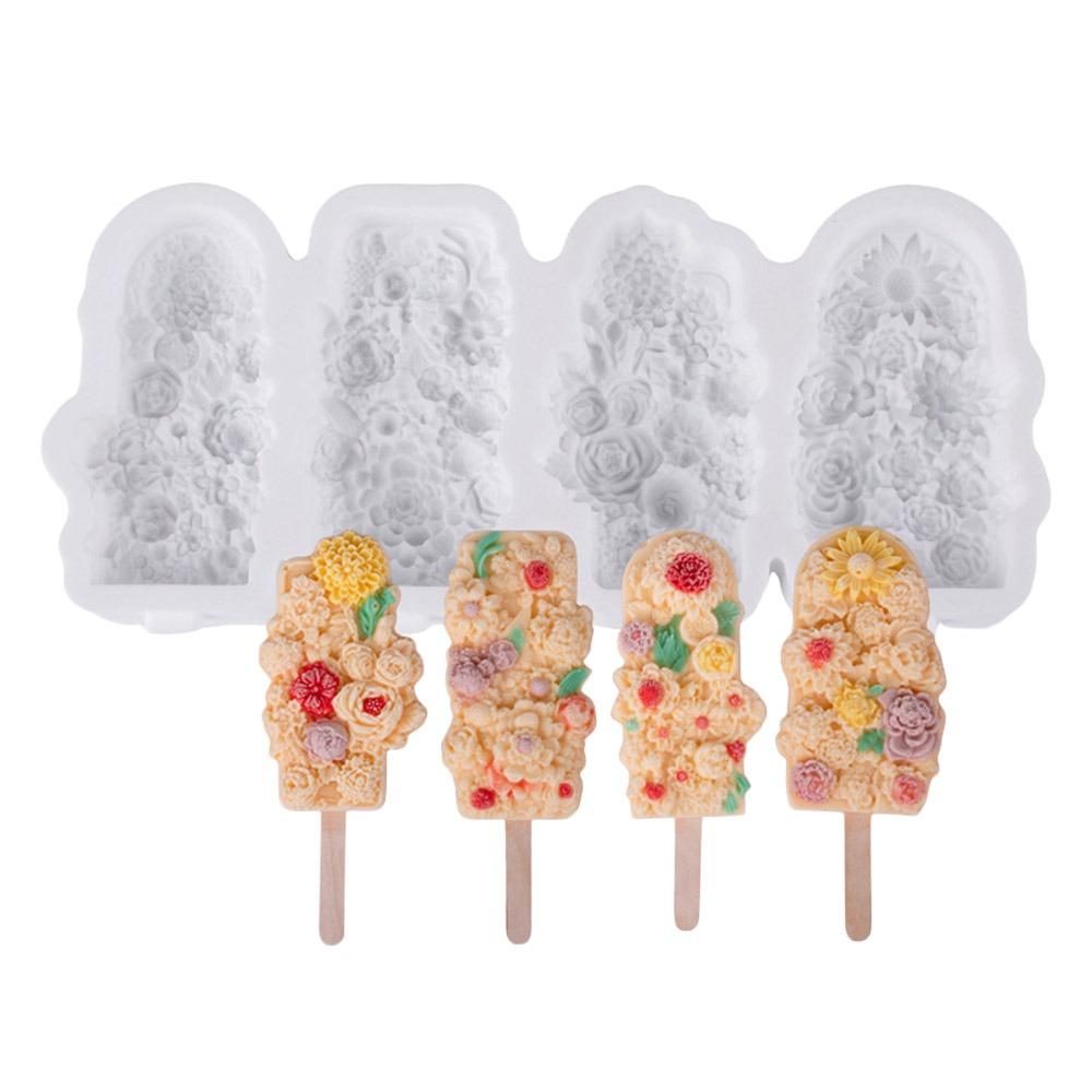 Food Grade Silicone Summer Ice Cream Mold Portable Homemade Ice-Pop Making Mould DIY Quick Frozen Ice Cube Maker Fruit Juice