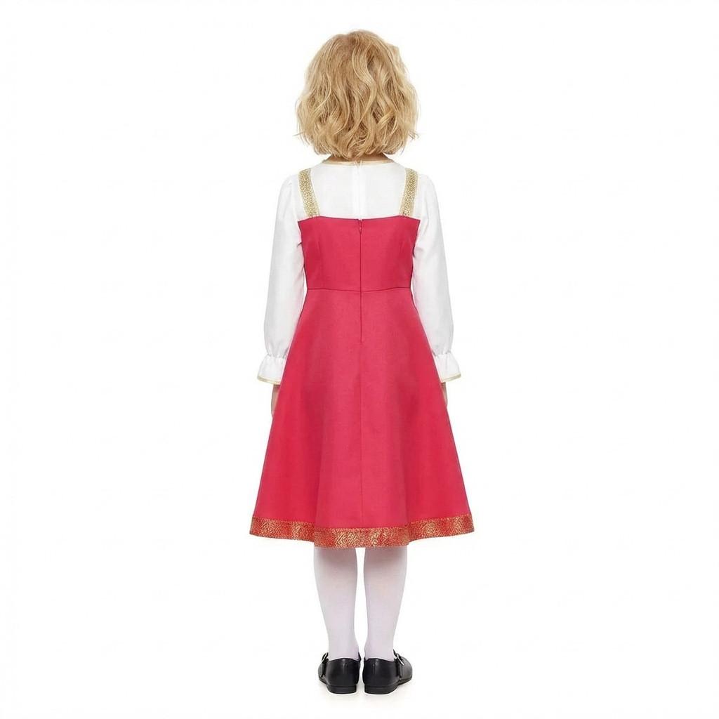 European Folk Dress Costume For Girls With Uniform Fabric For Stage Performance