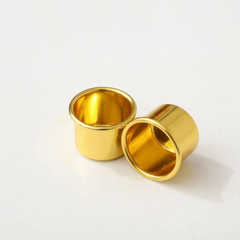 10Pcs Aluminum Candle Cups Bowl Candlestick Metal Candle Holder Cup Drip Protectors Empty Case for Candle Making
