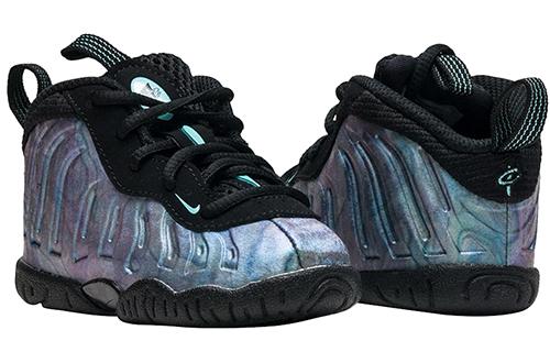 Nike Foamposite One PRM Slip Resistant Abrasion Resistant Mid Top Toddler Shoes Black Multicolor Infant And Toddler AO8038-009