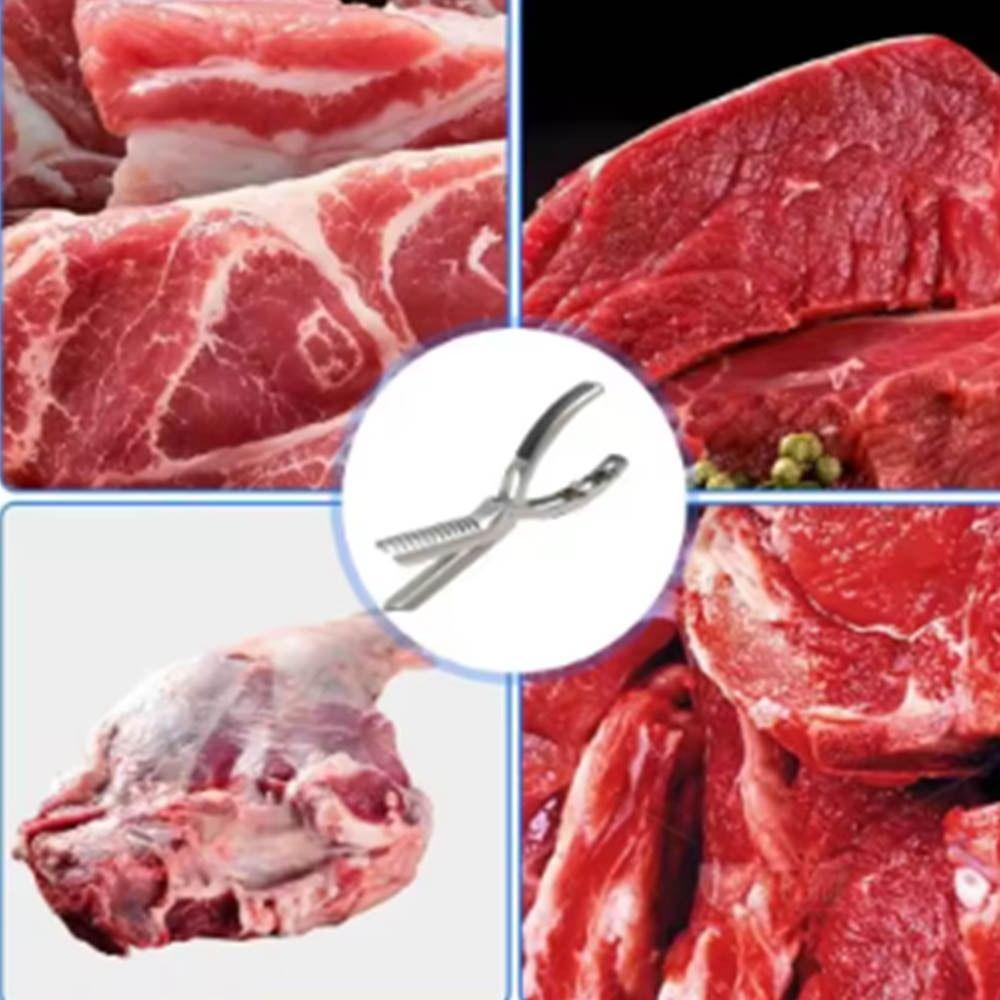 Stainless Steel Rib Membrane Remover Ergonomic Non-Slip Grip Rib Skinner  Chef Use
