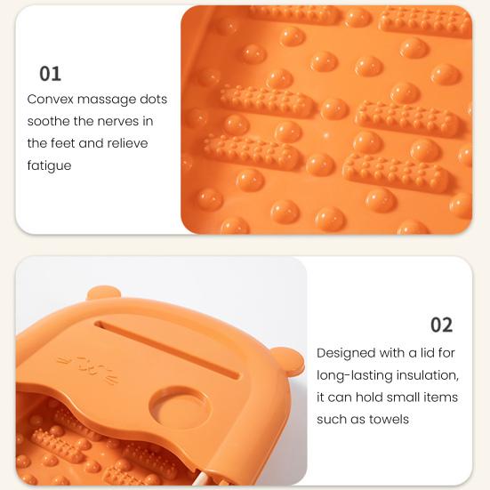 Folding Foot Bath Basin Space-saving Foot Relaxation Tub Massage Foot