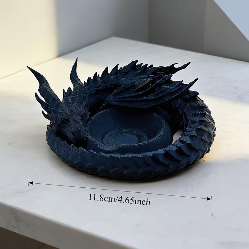 Creative Gothic 3D Printing Dragon Tray Dark Style Plastic Jewelry Storage Tray Decorative Desktop Organizer Key Holder