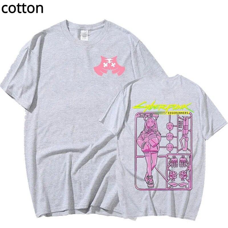 Japanese Anime Cyberpunk Edgerunners Rebecca T Shirt Unisexga Graphic Short Sleeves Oversized T-shirt Vintage T Shirts Streetwear