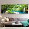Landscape Green Forest Waterfall Swan Canvas Painting Posters and Prints Wall Art Pictures Living Room Home Decor No Frame