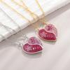 2 pièces Collier Magnétique Cœur à Sequins pour Femmes Filles Mode Chaîne de Clavicule Cœur Brisé Bijoux Cadeaux BFF Meilleures Amies