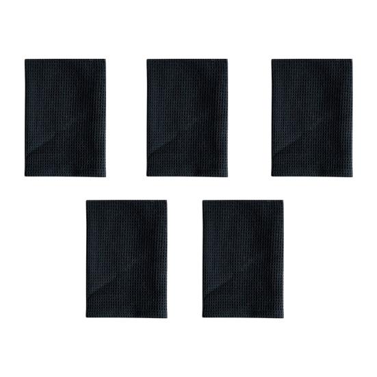 5Pcs Dishwashing Towels Pure Color Water Absorption Cotton Kitchen Clothes Stain Removing Dishcloths Kitchen Rags