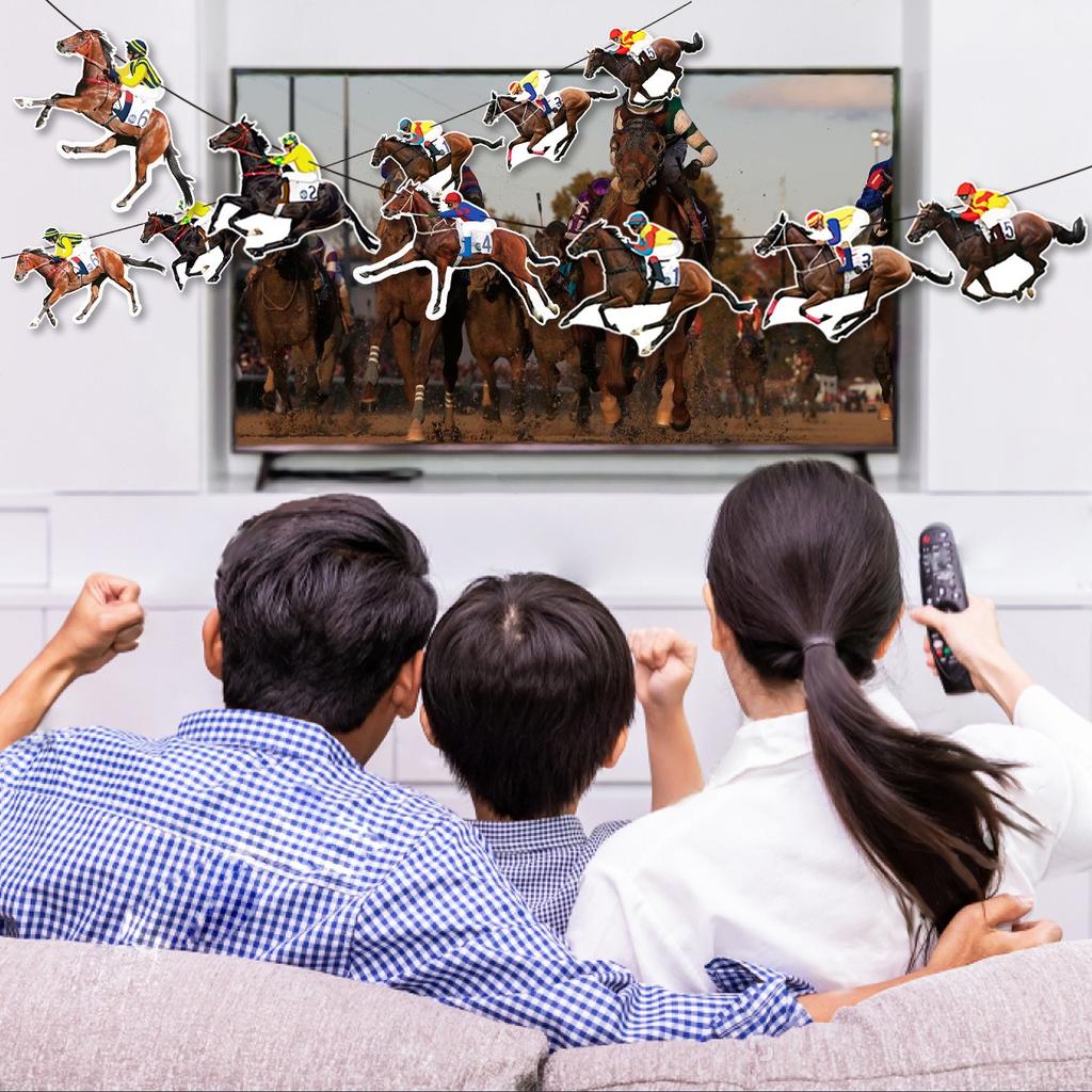 Horse Racing Party Banner Garlands International Horse Racing Theme Party Decoration Happy Boys Horse Birthday Party Decor