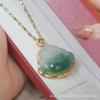 High-End Jade Imitation Laughing Buddha Pendant Necklace for Women