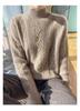 Thick Wool Cable Knit Cardigan: Retro High-Neck Sweater, Warm Winter Base Layer