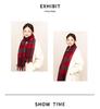 Korean Style Red Plaid Scarf: Cozy Winter Neck Warmer & Elegant Christmas Gift