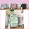 Spacious Nylon Backpack For College Students Chic Style With Laptop Compartment