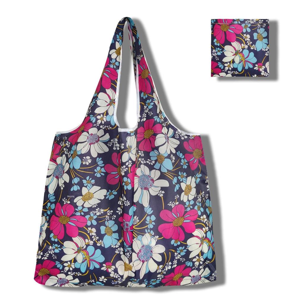 Eco-Friendly Large Capacity Foldable Tote Bag - Creative, Portable, Printed, and In Stock