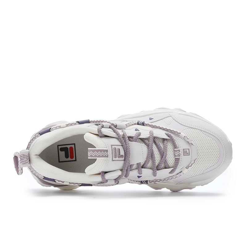 FILA Fluid 5 Cat Paw Shoes 5.0 Youth Vitality Fashion Trend Non-Slip Wear-Resistant Low-Top Casual Shoes Women sneaker White Purple F12W432101FGO