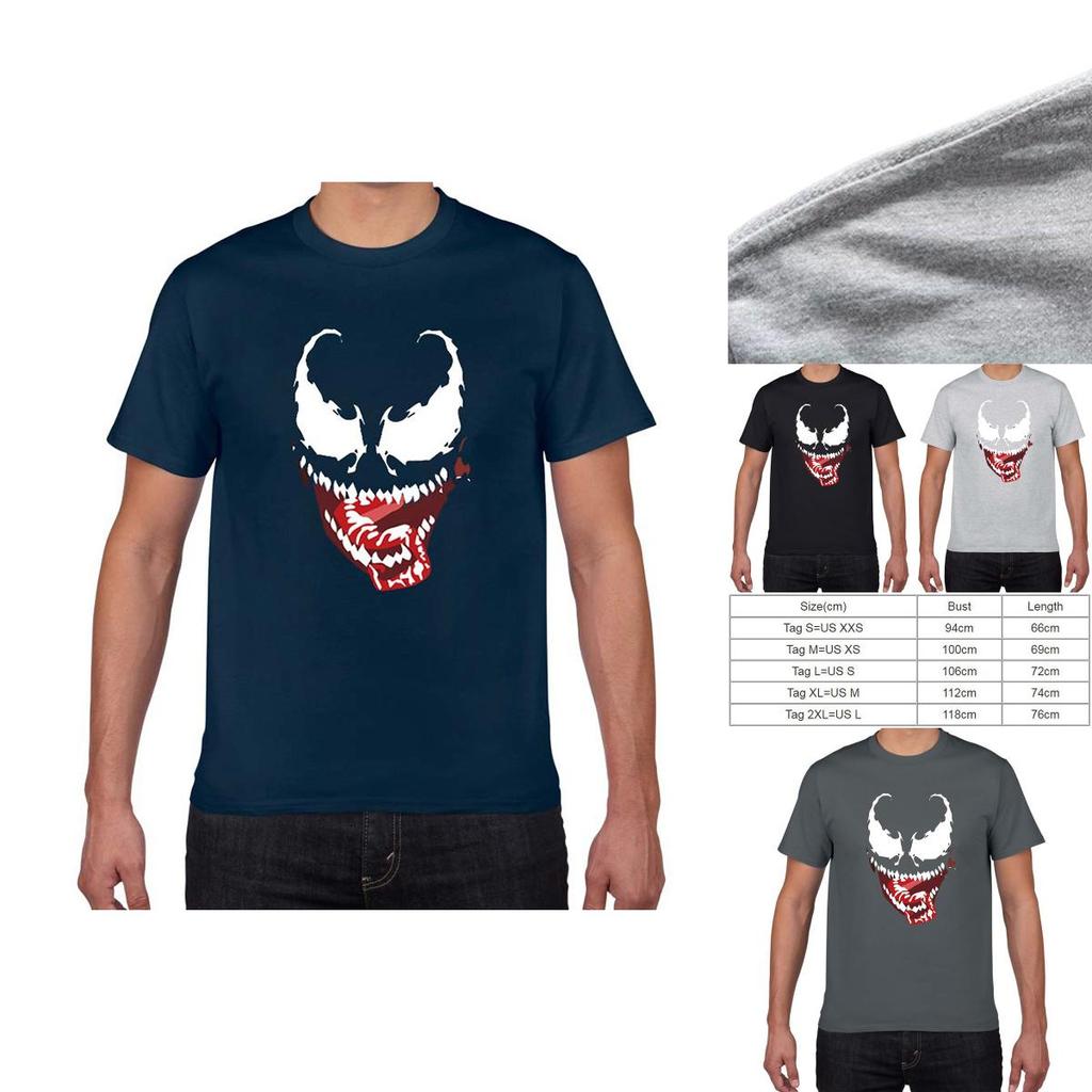 Premium Comic Venom Spider-man Men Short Sleeve T-shirt For Casual Cosplay Wear
