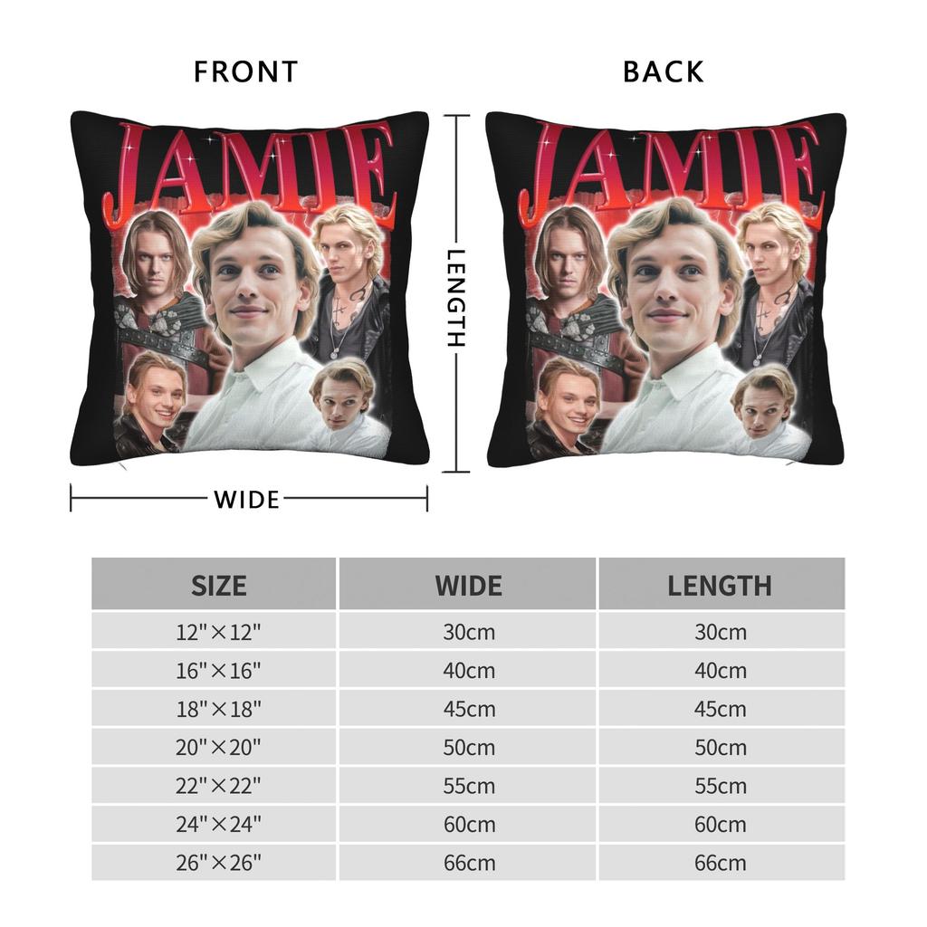 Vintage Jamie Campbell Pillowcase Soft Polyester Cushion Cover Decorative Throw Pillow Case Cover Home Zipper 18"