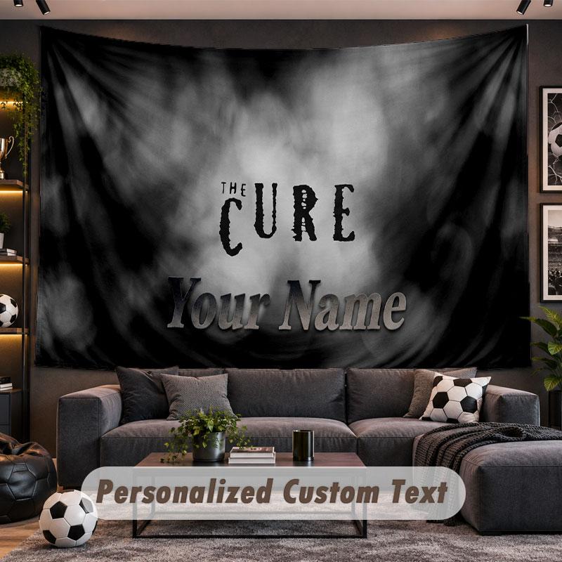 Wall Hanging Tapestry Custom NameThe Cure Pattern Personalized Printed Fabric Wall Decor
