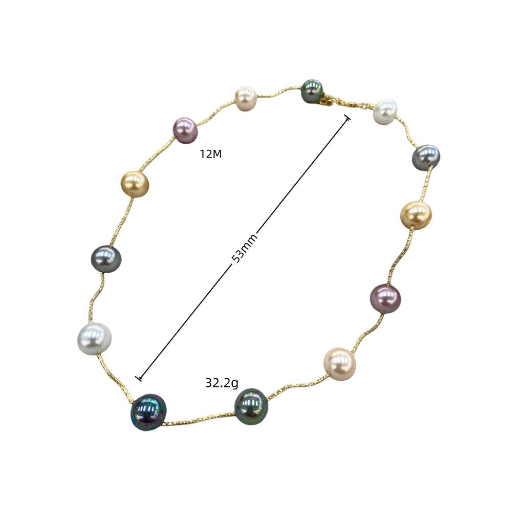 Fashion Charm Mixed Color Necklace Dopamine Autumn And Winter Jewelry Color Necklace Versatile Simple Fashion Style