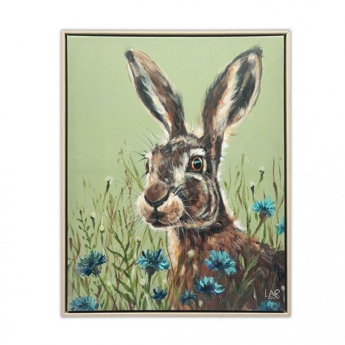 Louise Brown Hazel Hare Canvas Print