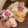 Cloth Flower Hair Claw Bohemia Barrettes Large Shark Clip Creative Orchid Hair Clip  Daily