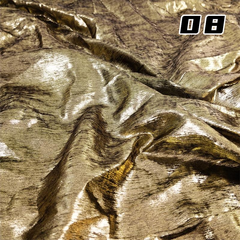 100*150cm Shiny Hot Stamping Stretch Luster Fabric For Diy Sewing Wedding Dress Hanfu Upholstery Sofa Curtain Background Cloth