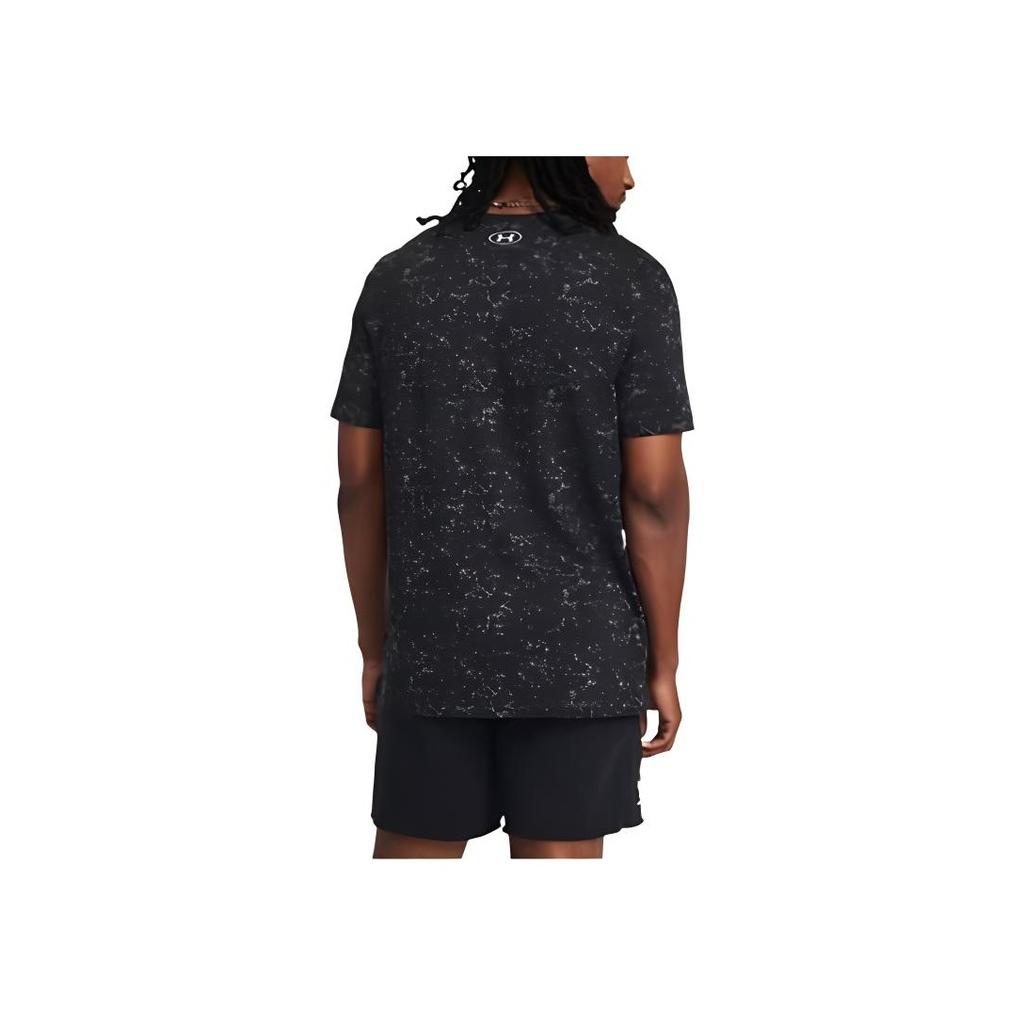 Under Armour Project Rock Johnson Series Animal Pattern Printed Casual Crew Neck Short Sleeve T-Shirt Men Tops Black 1383220-001