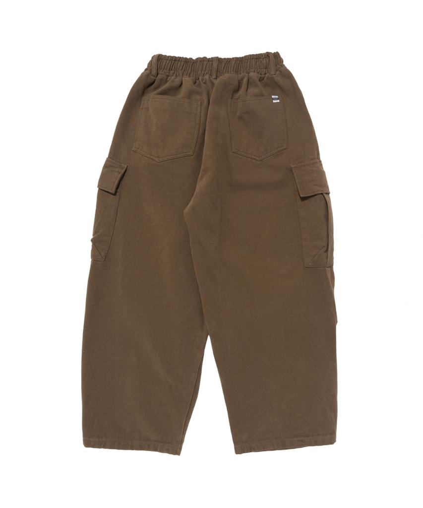CARGOBROS Warm Fleece Tapered Cargo Pants (Brown)
