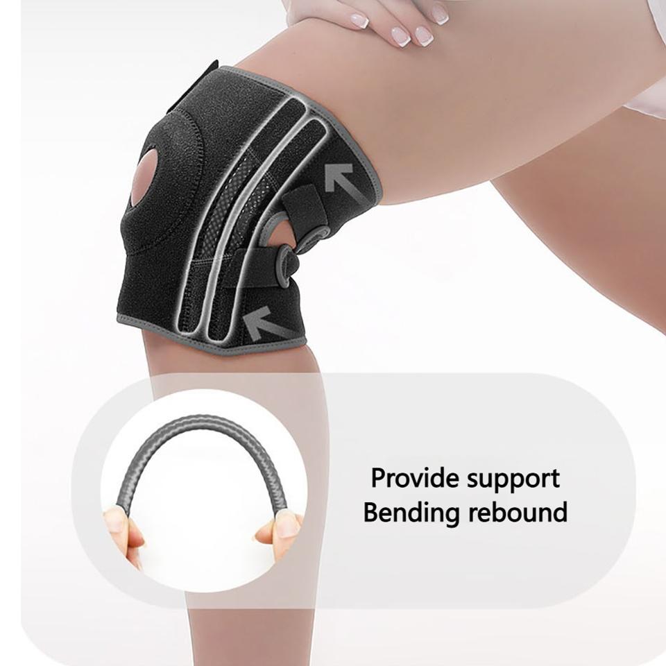 AOLIKES 1PCS Knee Brace for Women & Men with Side Stabilizers, Patella Knee Brace for Knee Support for Running, Basketball