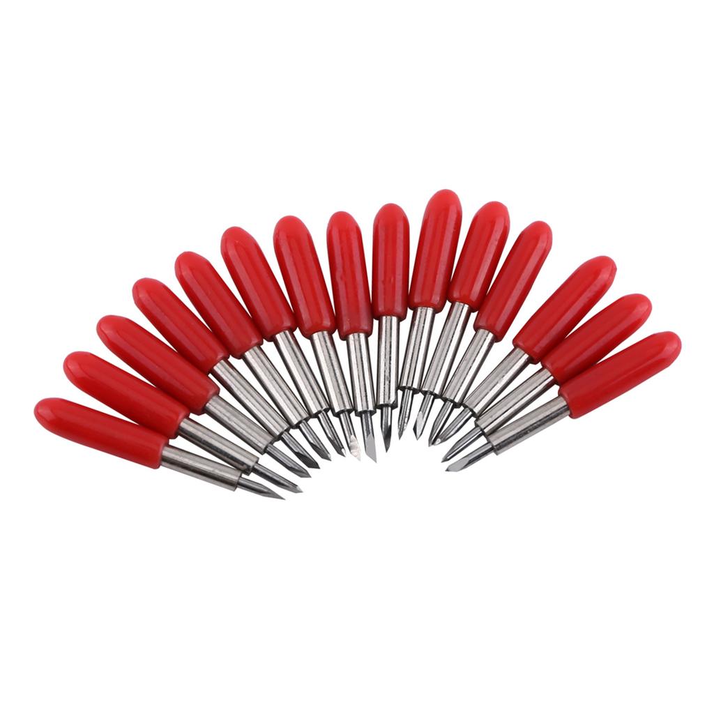 15pcs Cutting Blade 45 degrees  Knife For Plotter Vinyl Cutter Red Cap