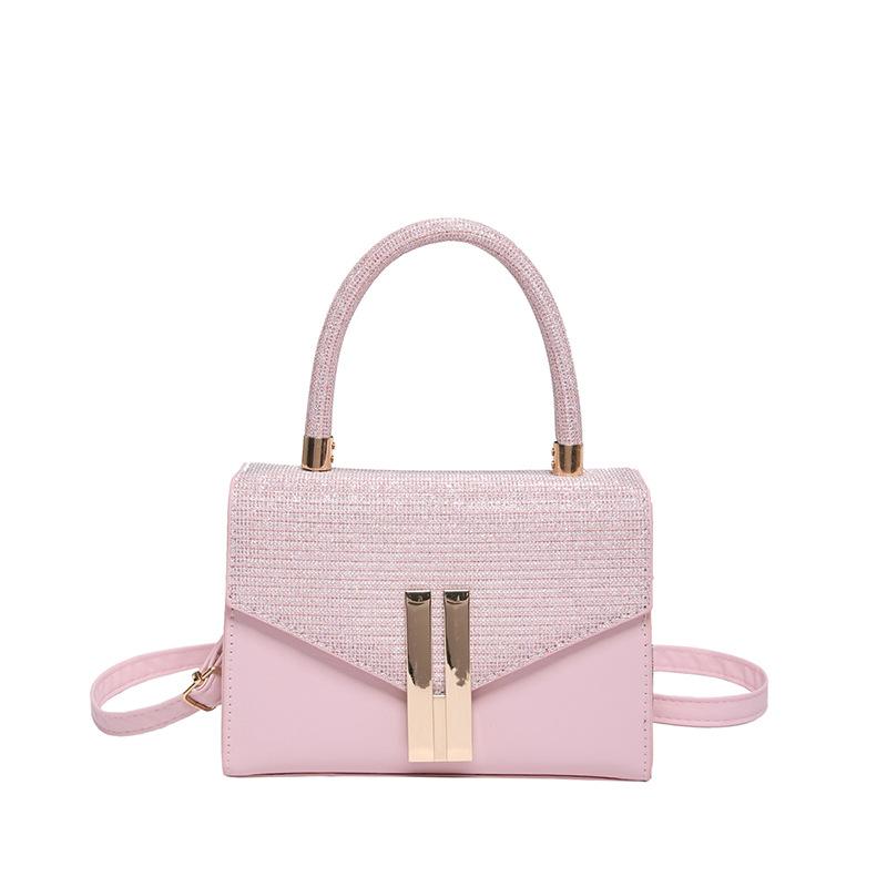 

Корейська версія жіночої темпераментної текстури, універсальної сумки для відпочинку, 2024 р., сумки через плече з блискітками рожевий