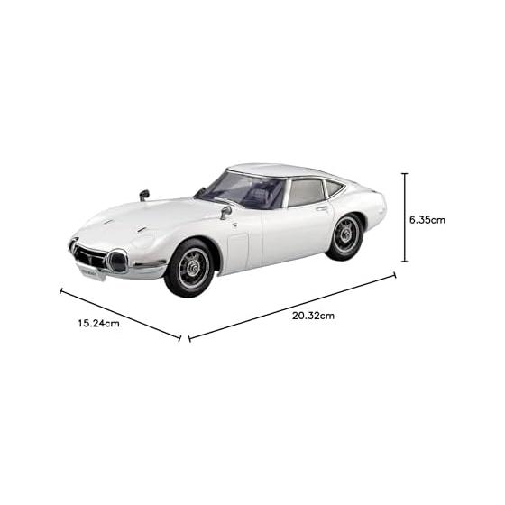 AOSHIMA 1/32 Raku Plastic Snap Kit No.06-PW Toyota 2000GT Pegasus White Color-coded Plastic Model (Car)