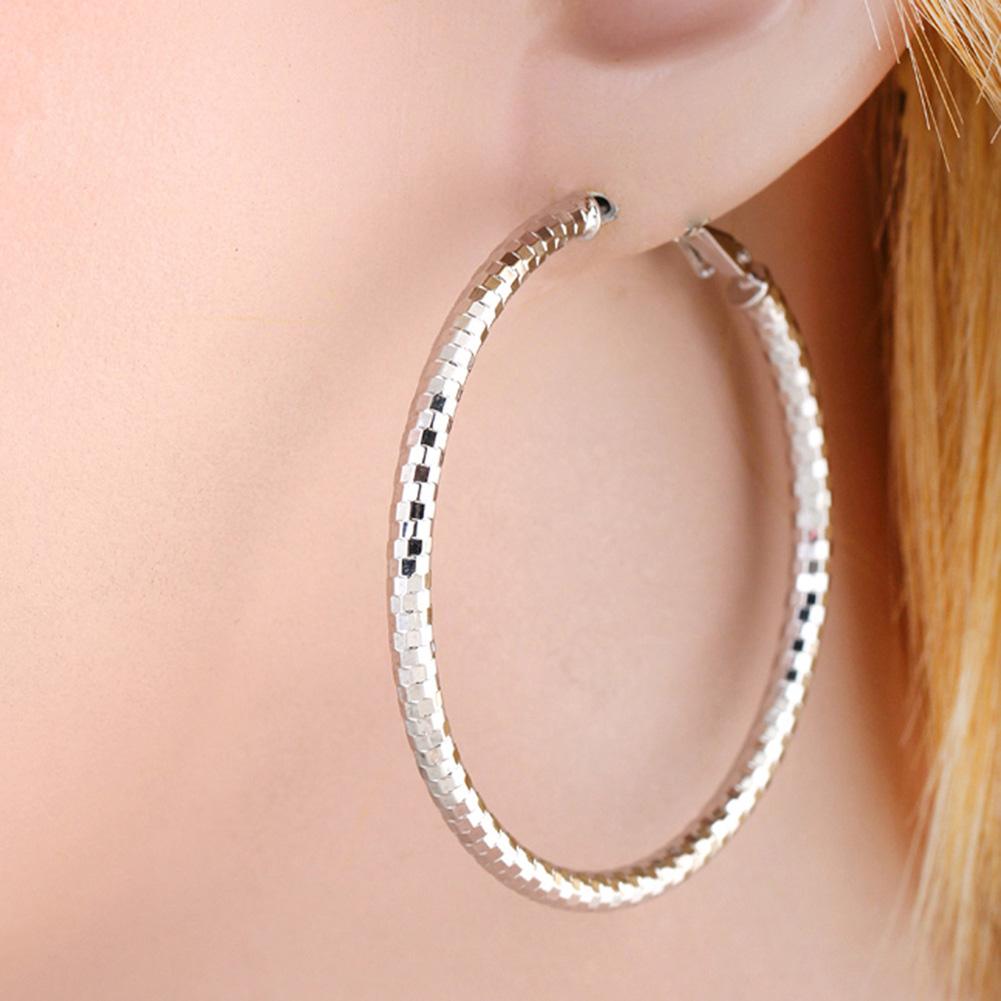 Women Fashion Modern Style Earring Exquisite Matte Big Round Earbob