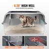6 in Deep Cat Litter Box Odor-Free Litter Box with Filtering Foot Board