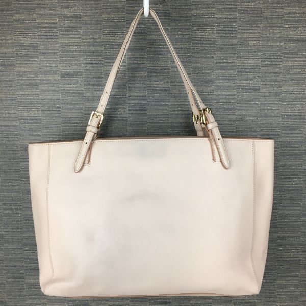 Tory Burch Leather Tote Bag Pink Large 3 Compartments Authentic(USED)