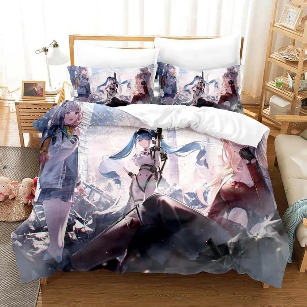 Comforter Game Goddess Of Victory Nikke Bedding Set Single Twin Full Queen King Size Bed Set Adult Kid Bedroom S 3D Anime