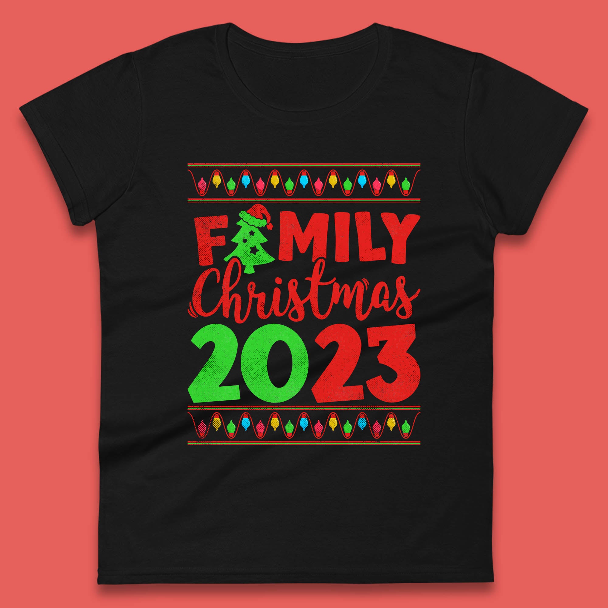 

Family Christmas 2023 Merry Christmas Squad Xmas Matching Costume Womens Tee T Shirt Mens Tops Unisex Top S