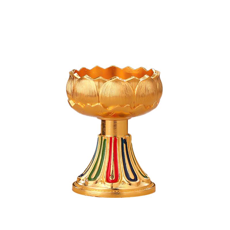 1ks Držák na ghí lampu Buddhistické potřeby Svícen Odolnost Meditace Olejová lampa Slitina Stolní dekorace Obývací pokoj