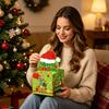 Yousheng Merry Christmas Money Box for Cash Gift Pull, Green Elf Surprise Money Holder with 50 Pcs Transparent Bags for Kids Adults