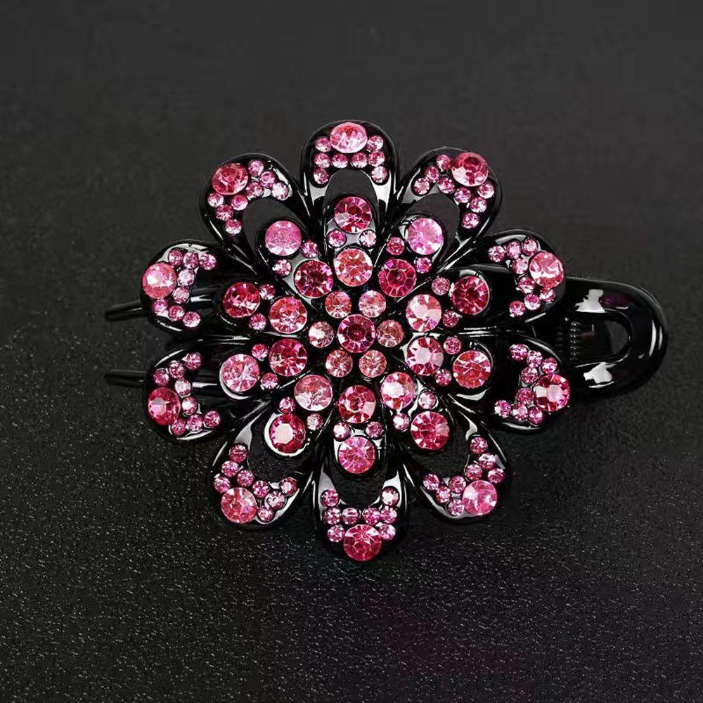 Headwear Korean Style Hairpin Female Hair Accessories Rhinestone Duckbill Clip Flower Hair Clip