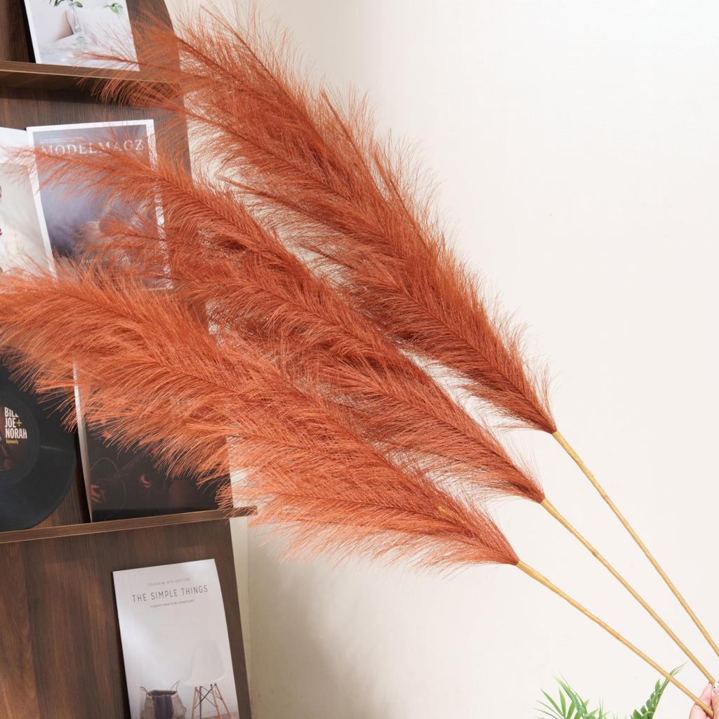 of Artificial Pampas Grass Large 140cm Bohemian Scandinavian Interior Living Stylish Photo Wedding Safe Easy Return Guarantee Set of [Set 8] (Fake