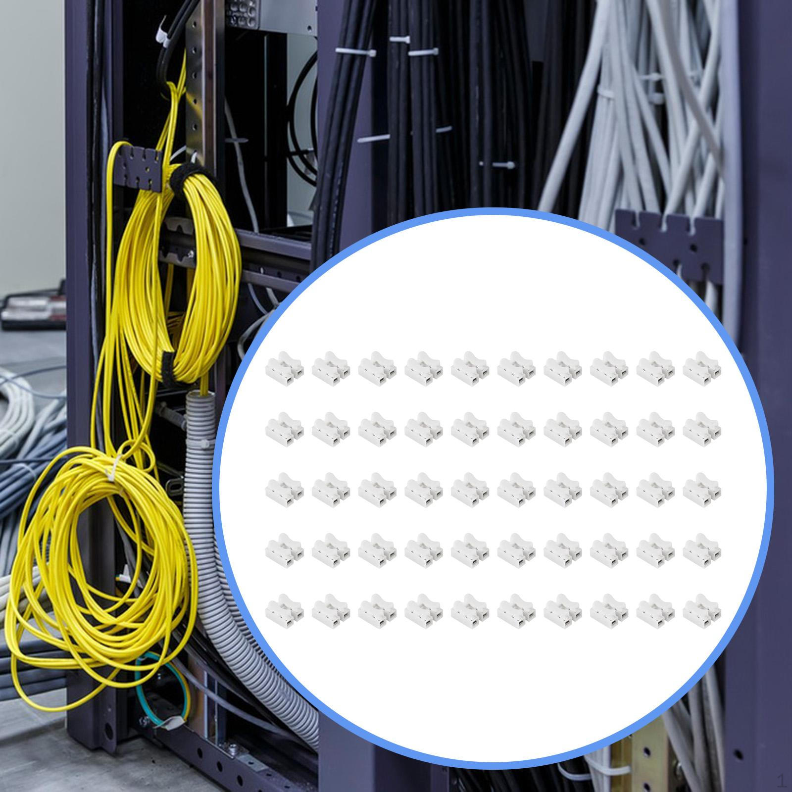 

50 Pieces Spring Wire Connectors CH2 Wiring Terminals Clamp Terminal